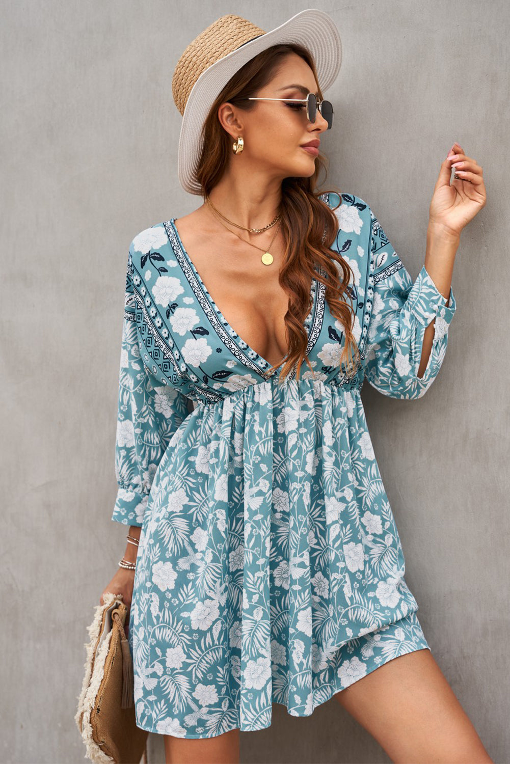 Bohemian Vintage Print Dress