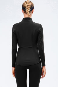 Zip Up Mock Neck Athletic Top