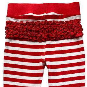 Baby Toddler Big Girls Boutique Red Ruffle Butt Leggings