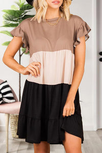 Ruffled Colorblock Dress