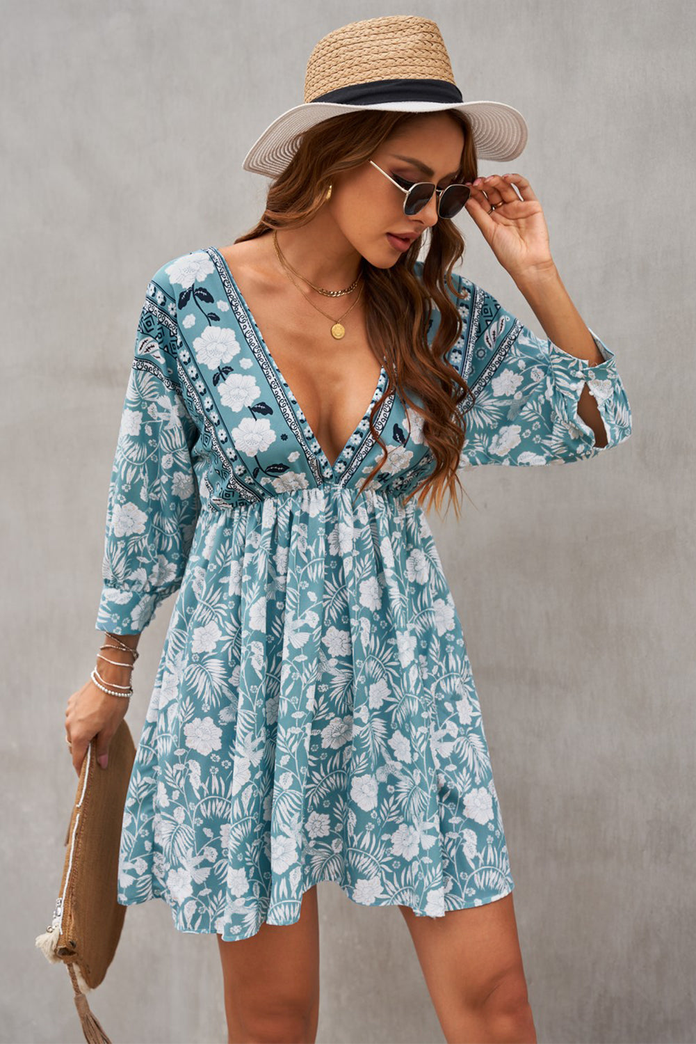 Bohemian Vintage Print Dress