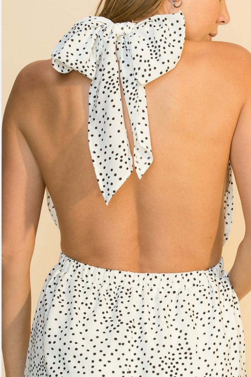 Dotted Halter Jumpsuit