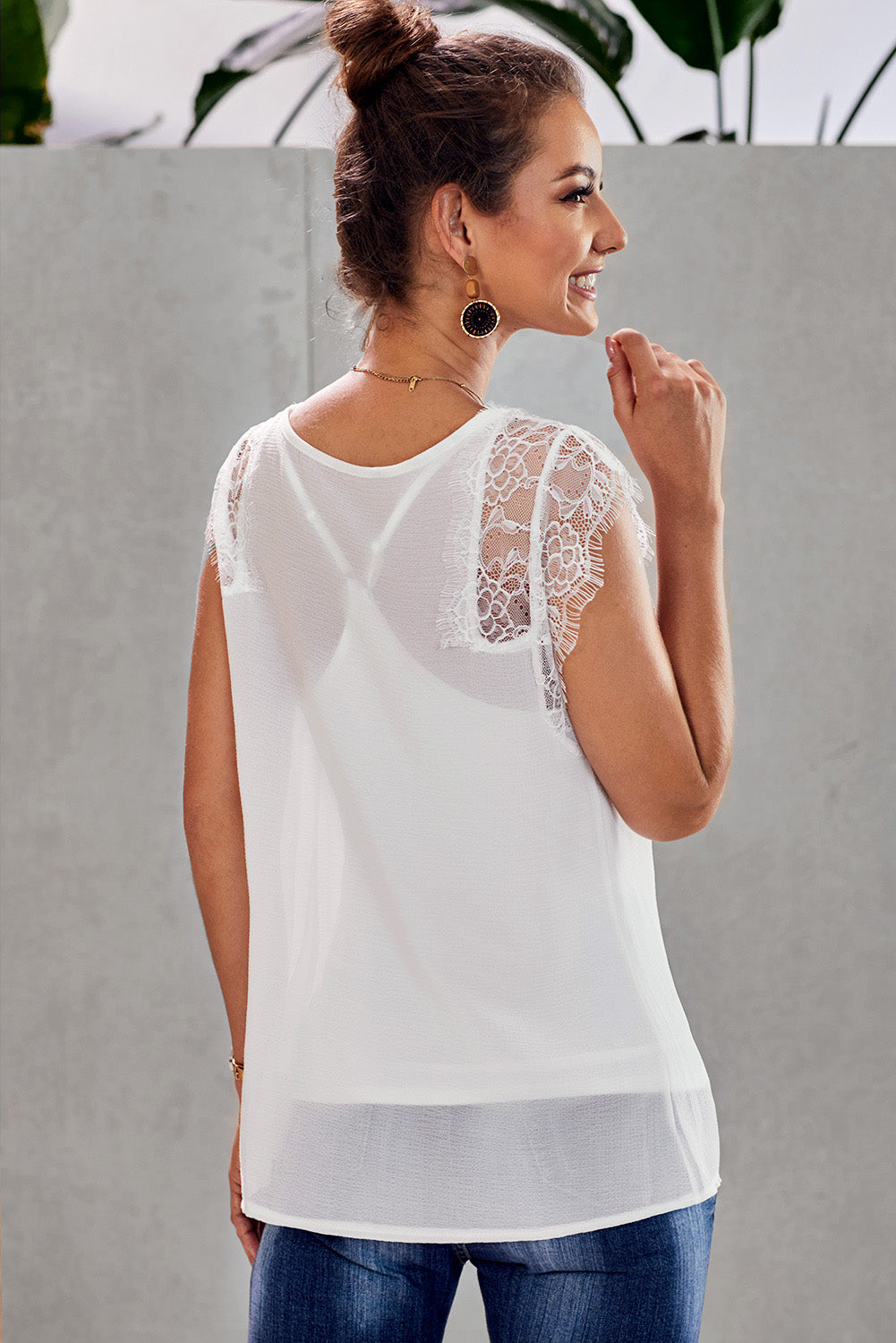 Lace Tank Top with Vest