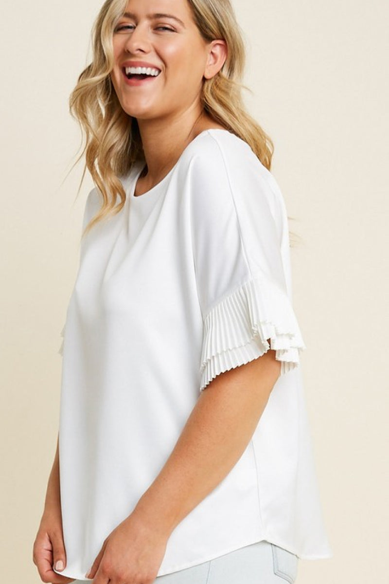 Pleated Tier Sleeve Top