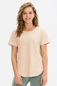 Curved Hem Athletic T-Shirt