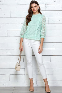 Lace 3/4 Sleeve Top