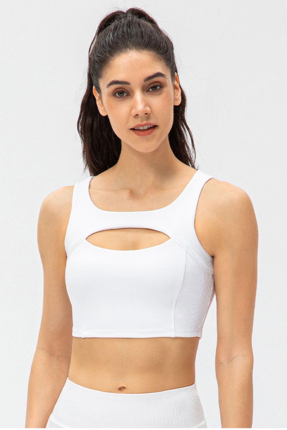 Cutout Detail Sports Bra - 99fab 