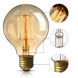 E26 G95 60W Vintage Retro Industrial Filament Dimmable Bulb~1049-3