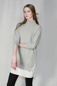 Mix Shirt Knit Jumper