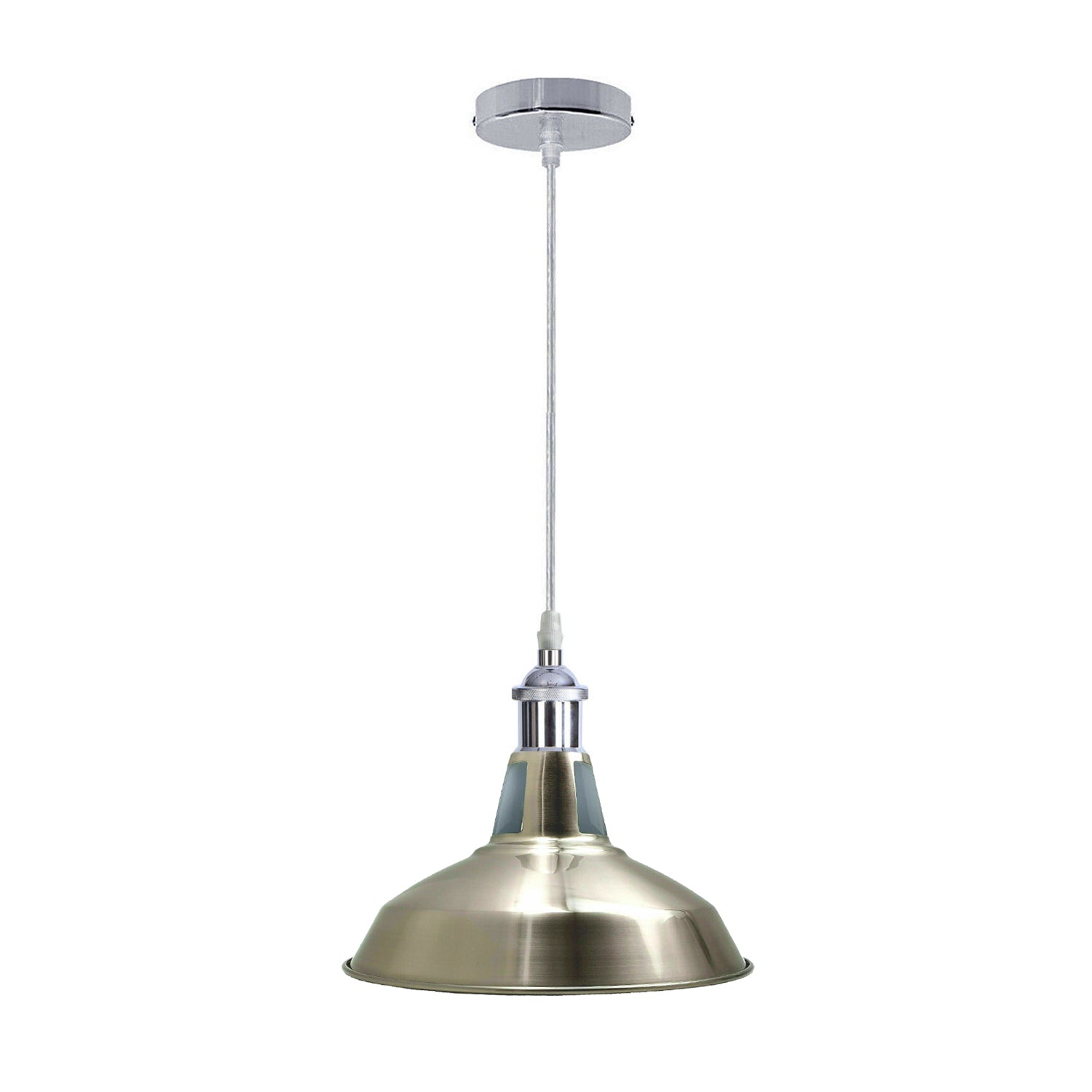 Barn Slotted Metal E26 Base Chrome Holder Indoor Lighting Colourful Ceiling Fixture~2084