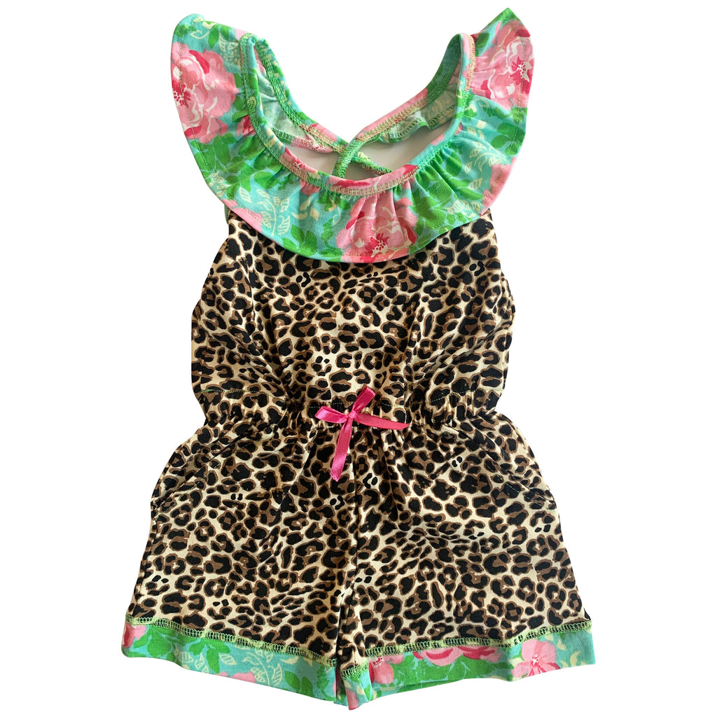 Little Big Girls Jumpsuit Leopard Floral Spring Summer One Pc Boutique Clothing Sizes 2/3T - 11/12 - 99fab 