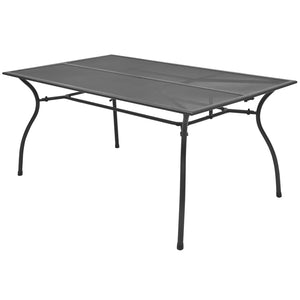 vidaXL Bistro Table Outdoor Steel Bar Table for Backyard Garden Steel Mesh-9