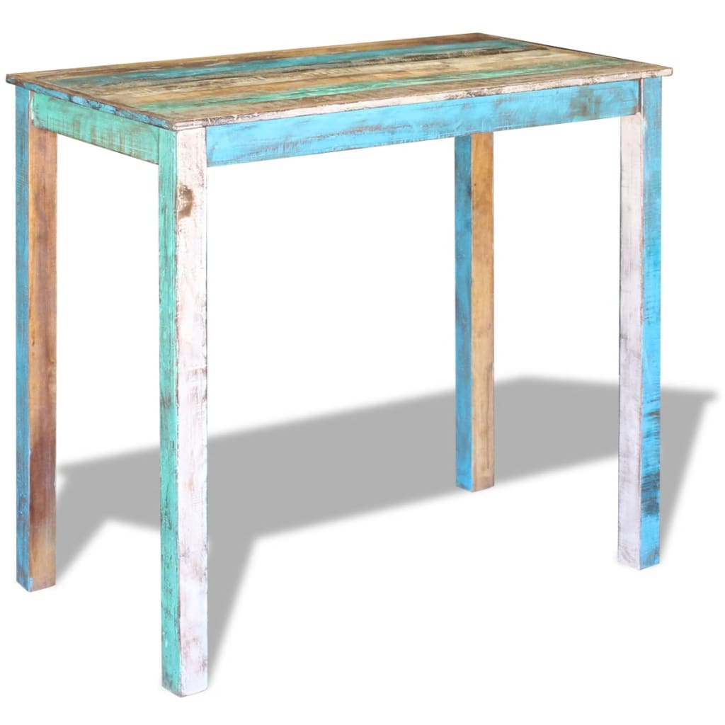 vidaXL Bar Table Solid Reclaimed Wood 45.3"x23.6"x42"-1