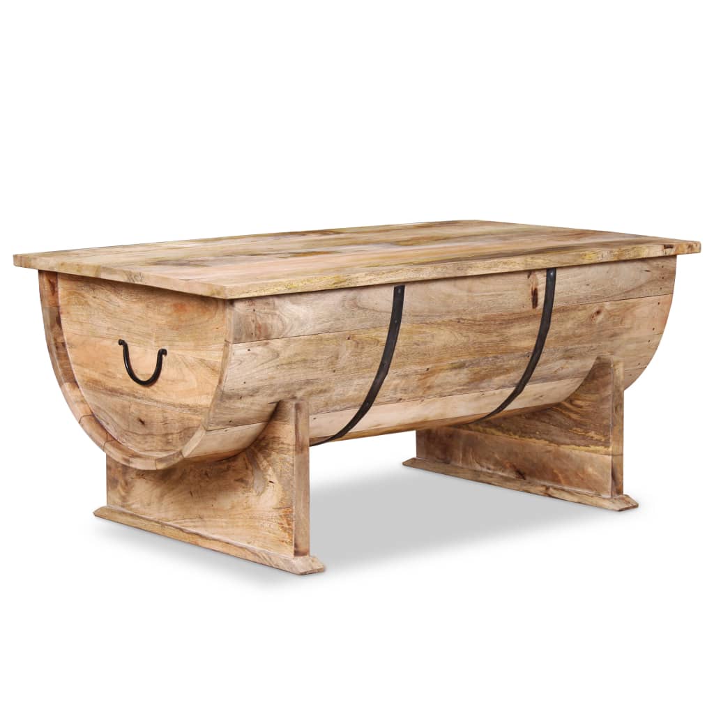 vidaXL Coffee Table Solid Mango Wood 34.6"x19.7"x15.7"-5