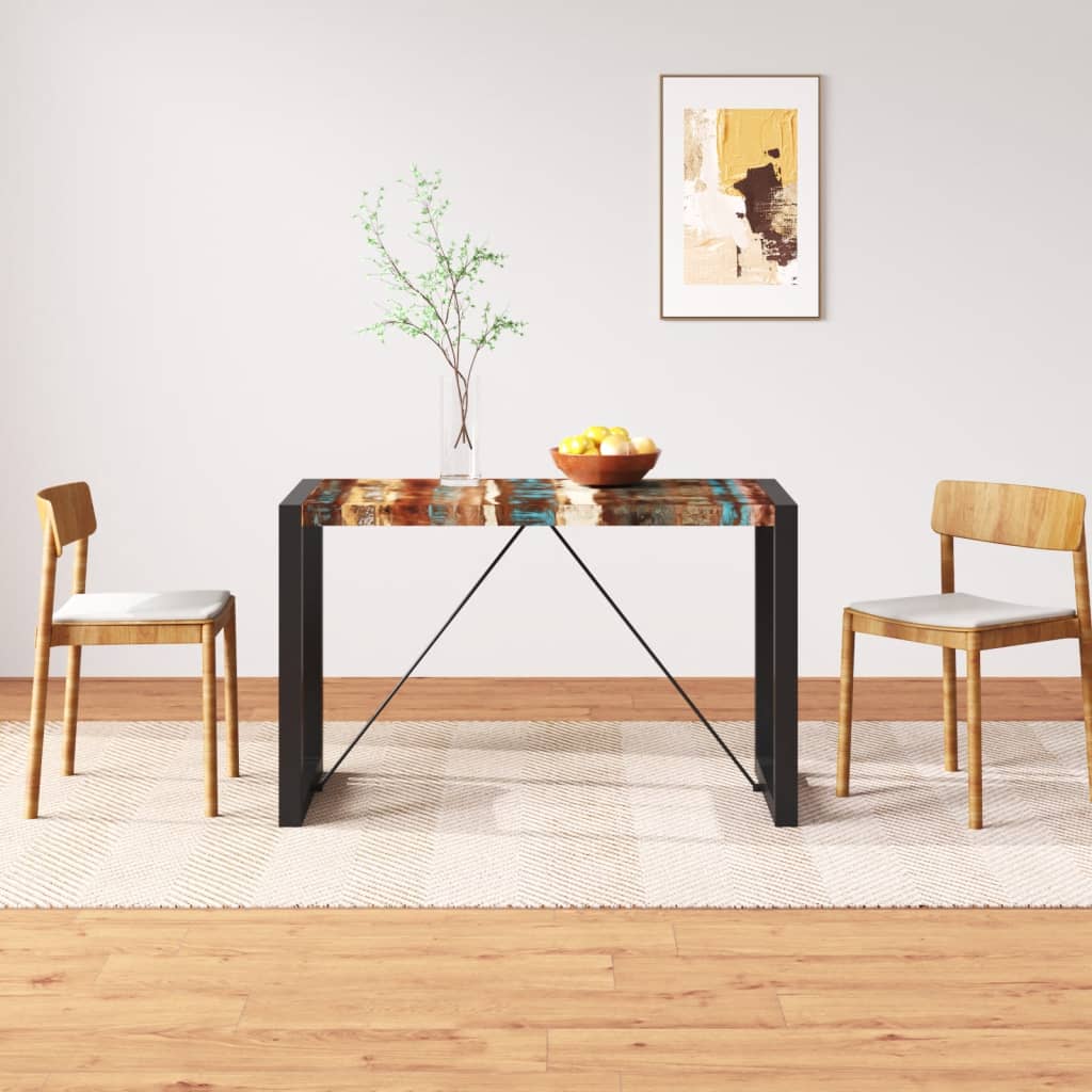 vidaXL Dining Table Solid Reclaimed Wood 47.2"-8