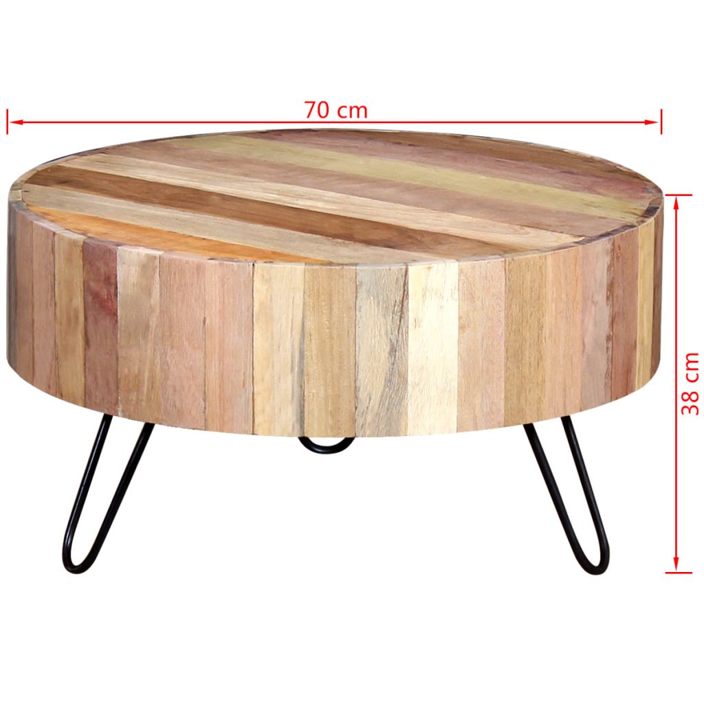 vidaXL Coffee Table Solid Reclaimed Wood-6