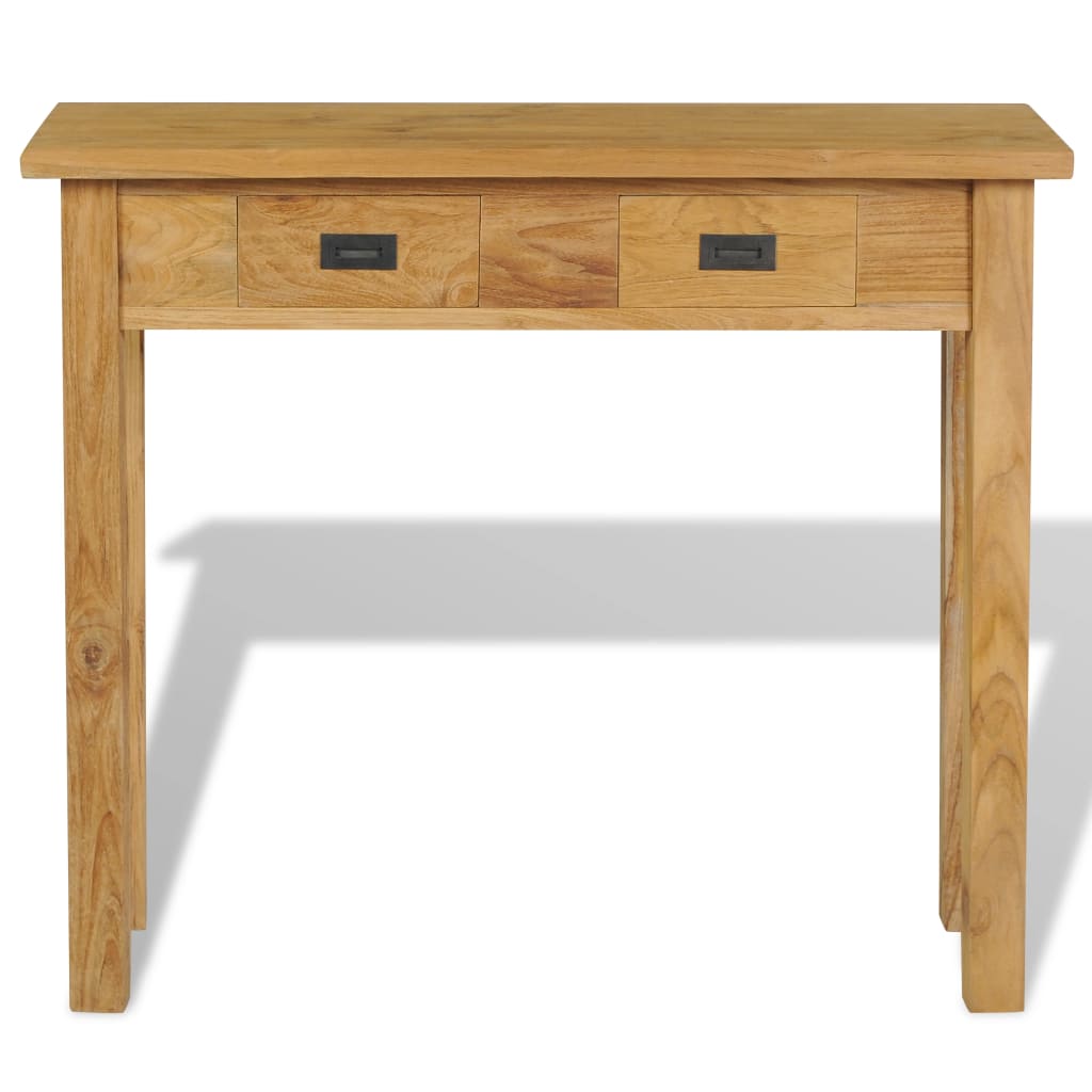 vidaXL Console Table Solid Teak 35.4"x11.8"x31.5"-1