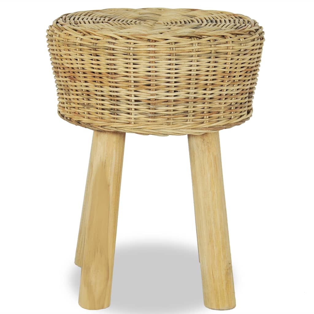 vidaXL Bar Stool Natural Rattan-3