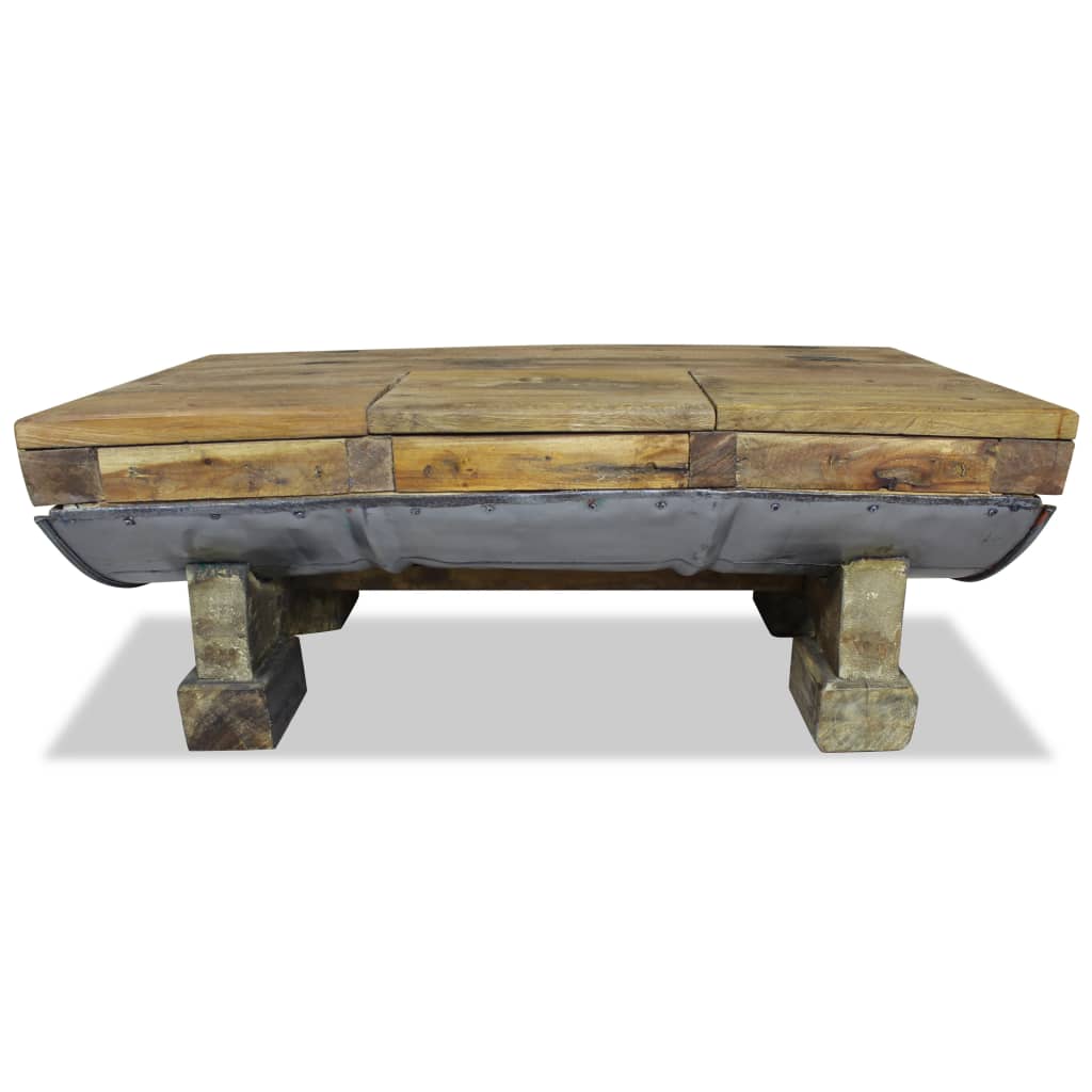 vidaXL Coffee Table Solid Reclaimed Wood 35.4"x19.7"x13.8"-1