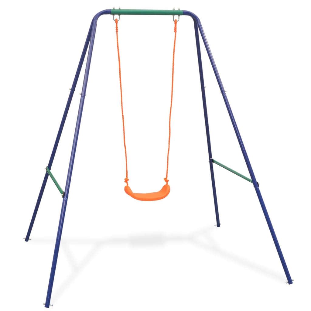 vidaXL 2-in-1 Single Swing and Toddler Swing Orange-2