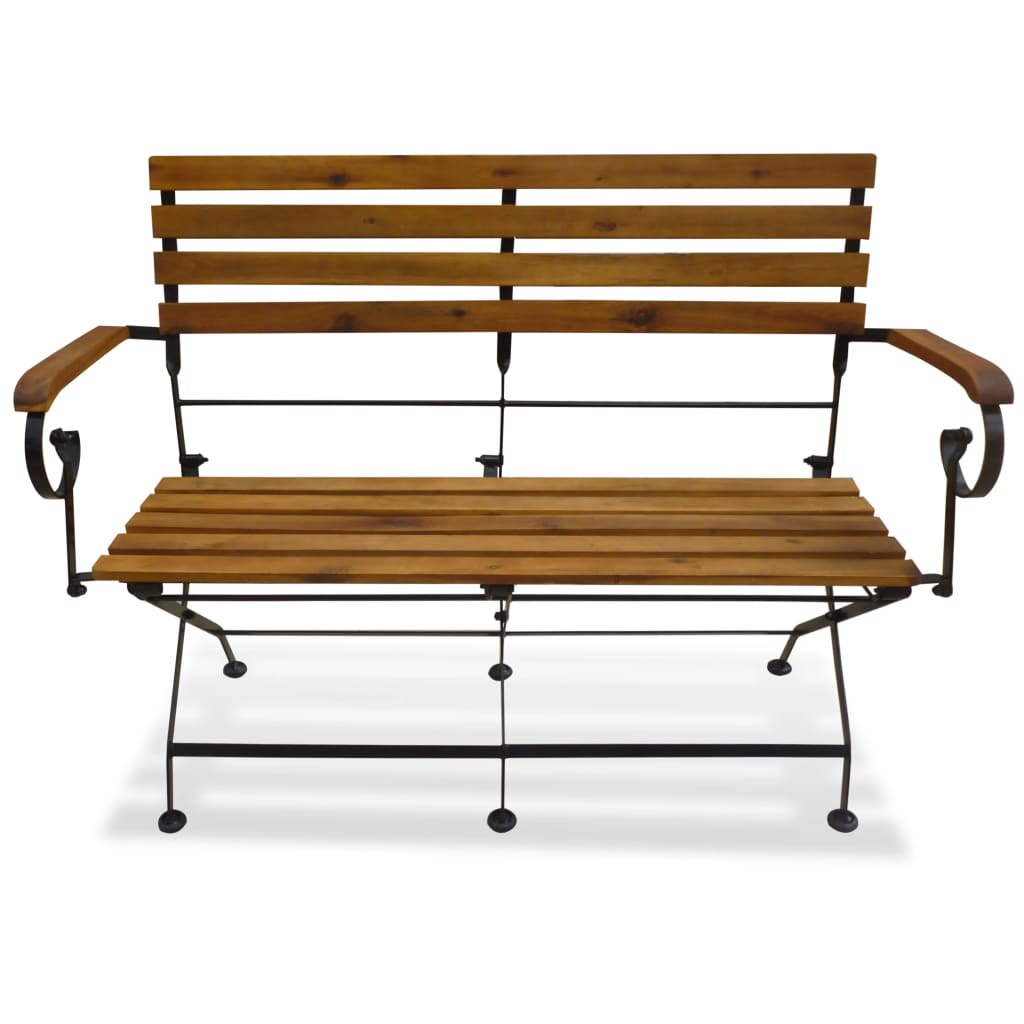 vidaXL Folding Patio Bench 44.1" Solid Wood Acacia-0