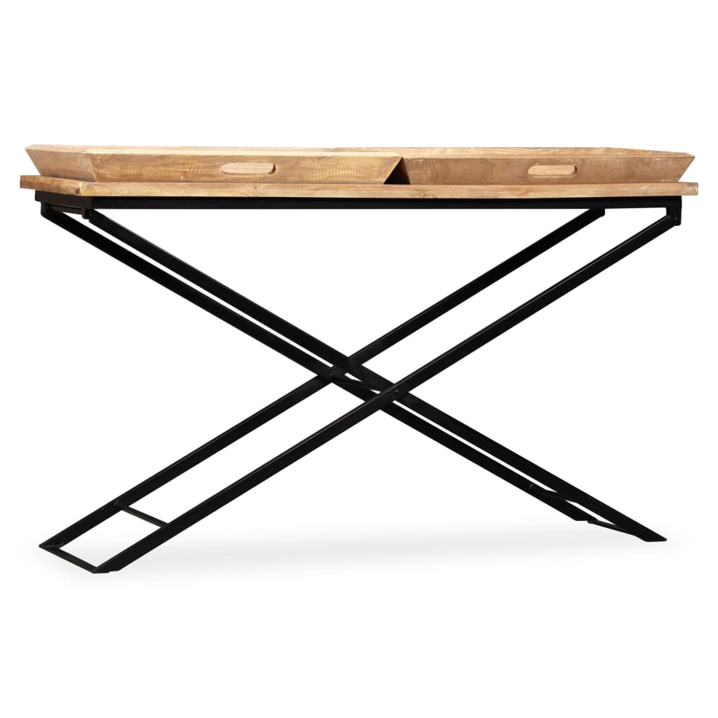 vidaXL Console Table Solid Mango Wood 51.2"x15.7"x31.5"-2