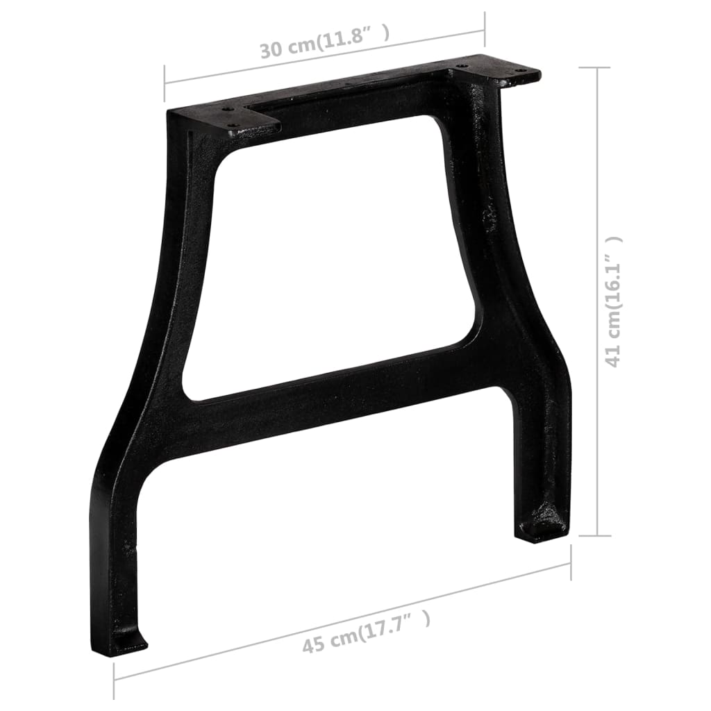 vidaXL Coffee Table Legs 2 pcs A-Frame Cast Iron-7