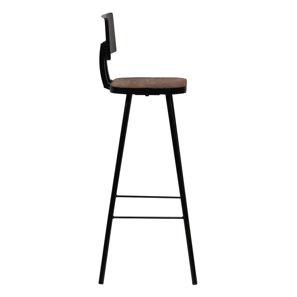 vidaXL Bar Stool Bar Seat Counter Height Stool for Pub Solid Reclaimed Wood-15