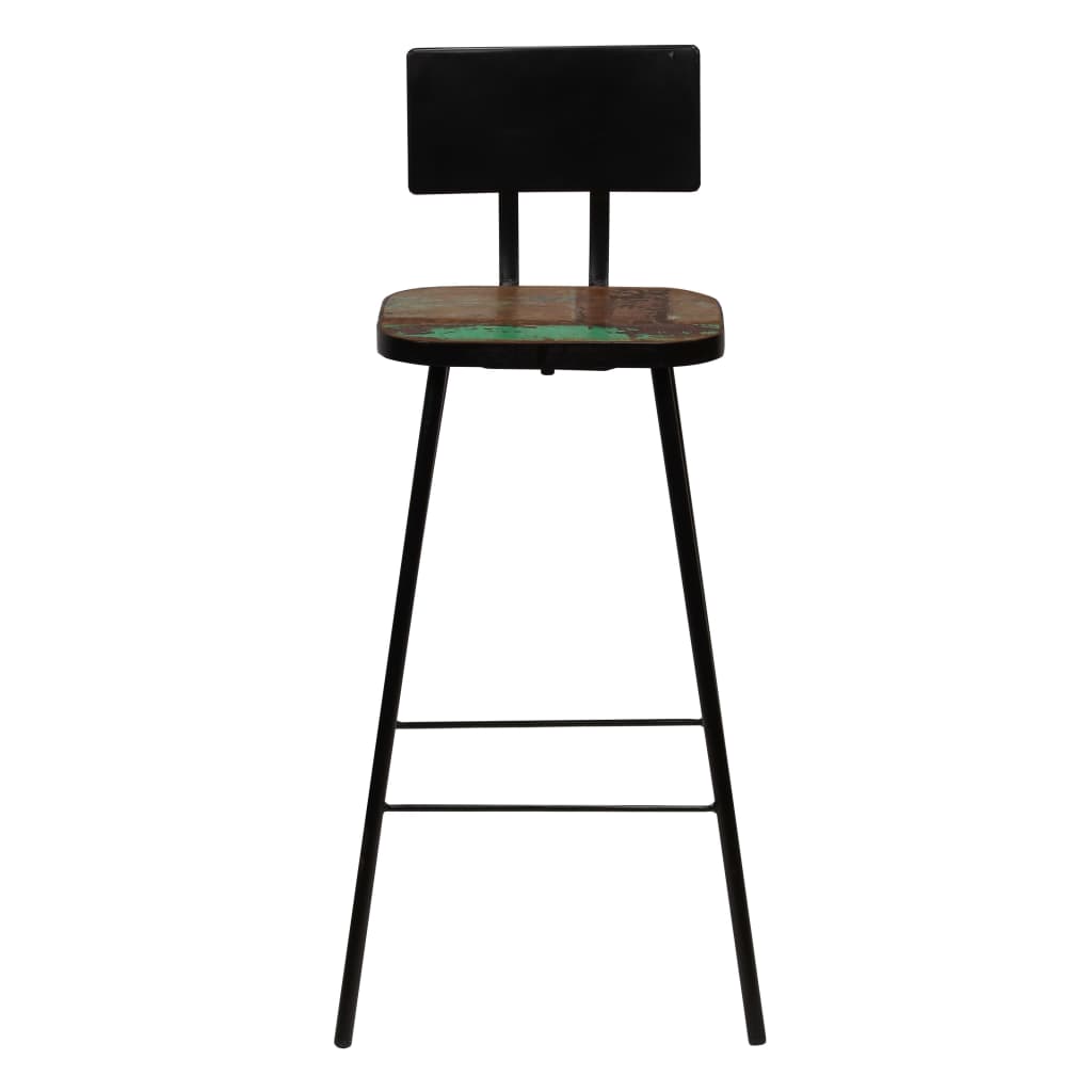 vidaXL Bar Stool Bar Seat Counter Height Stool for Pub Solid Reclaimed Wood-6