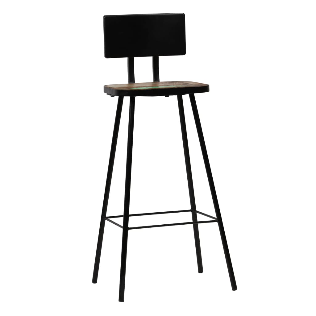 vidaXL Bar Stool Bar Seat Counter Height Stool for Pub Solid Reclaimed Wood-17