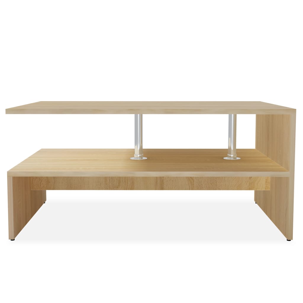 vidaXL Coffee Table End Table Side Sofa Table with Storage Engineered Wood-11