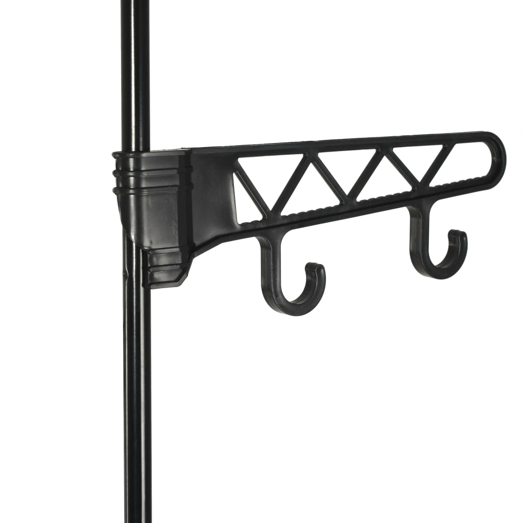 vidaXL Clothes Rack Steel and Non-woven Fabric 21.7"x11.2"x68.9" Black-4