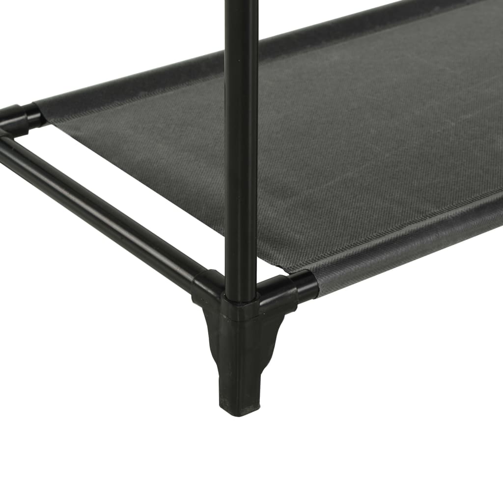 vidaXL Clothes Rack Steel and Non-woven Fabric 21.7"x11.2"x68.9" Black-6