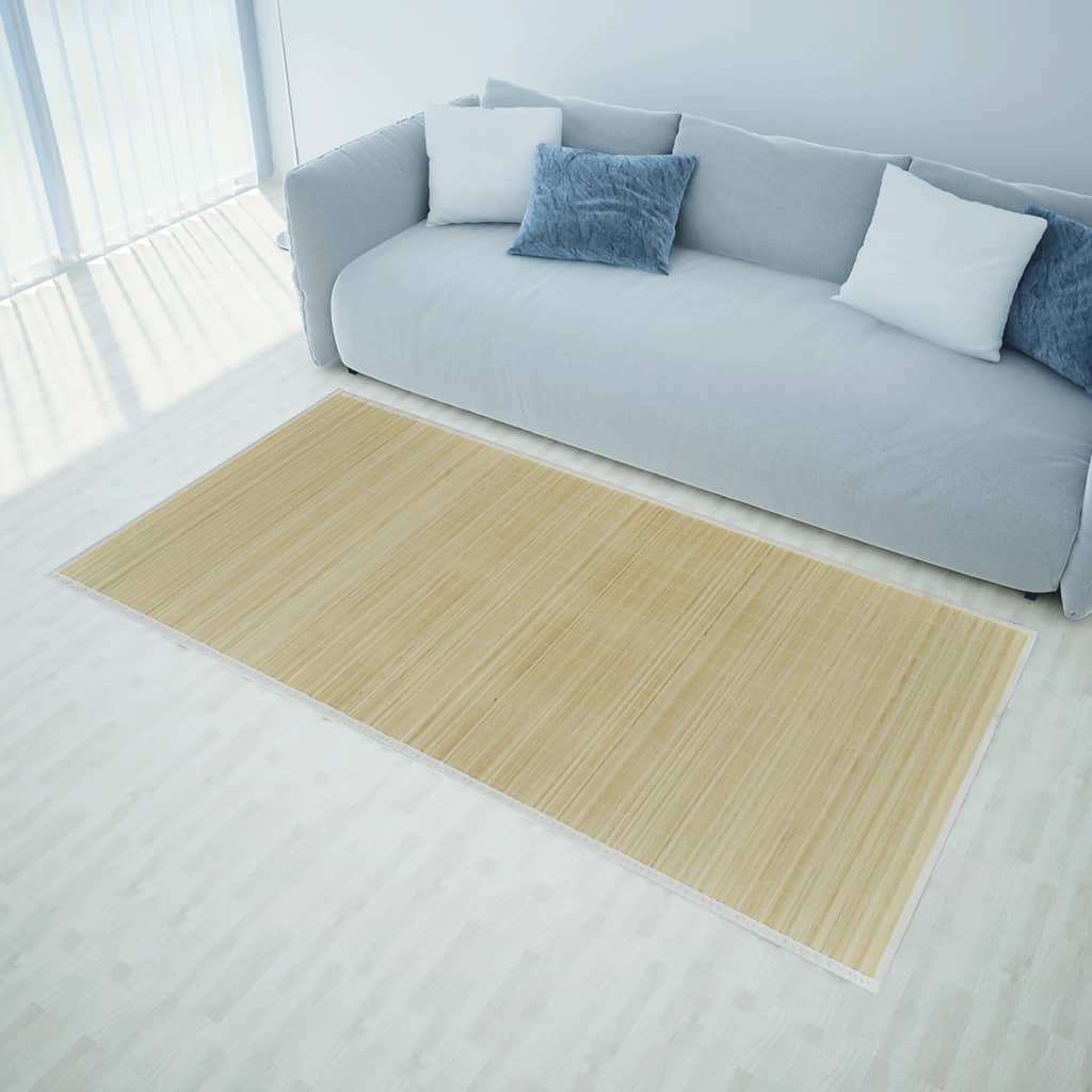 vidaXL Bamboo Rug Runner with Non-slip PVC Backing Floor Carpet Rectangular-11