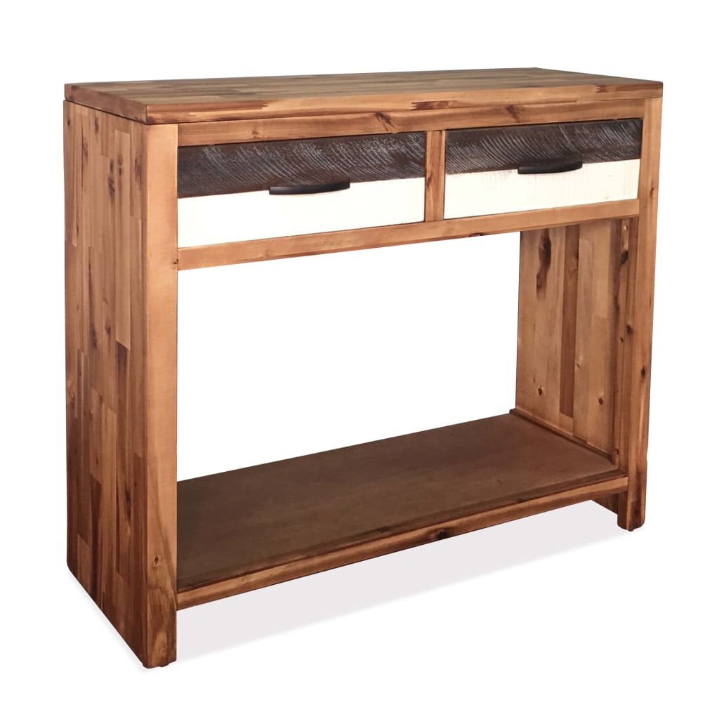 vidaXL Console Table Solid Acacia Wood 33.9"x11.8"x29.5"-0