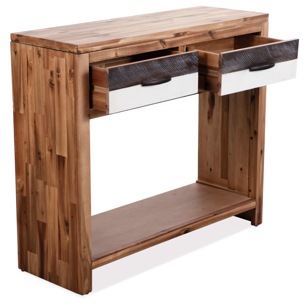 vidaXL Console Table Solid Acacia Wood 33.9"x11.8"x29.5"-4