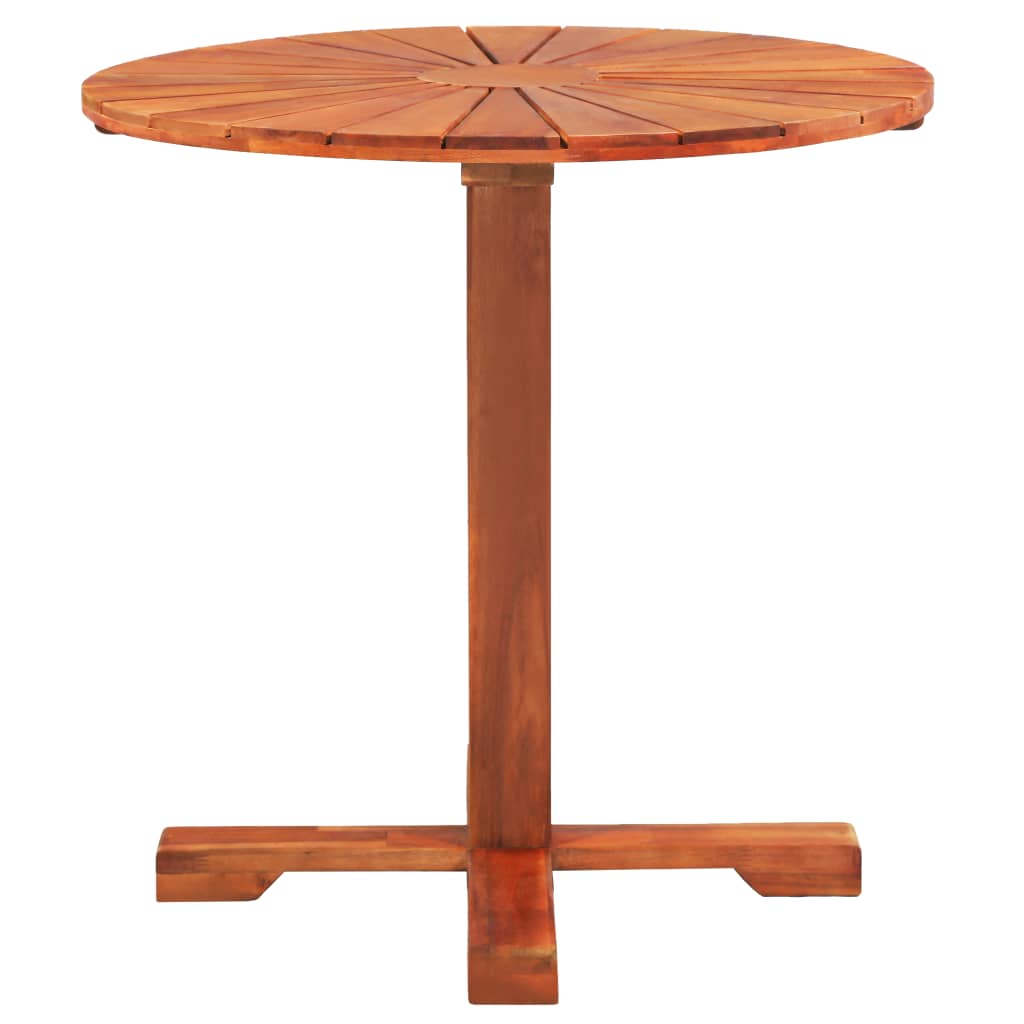 Bistro Table 27.6"x27.6" Solid Acacia Wood