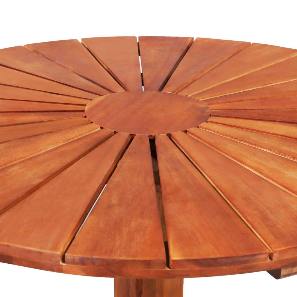 Bistro Table 27.6"x27.6" Solid Acacia Wood