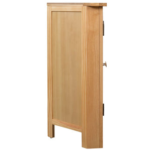 vidaXL Corner Cabinet Bathroom Corner Cabinet with Shelves Solid Wood Oak-7