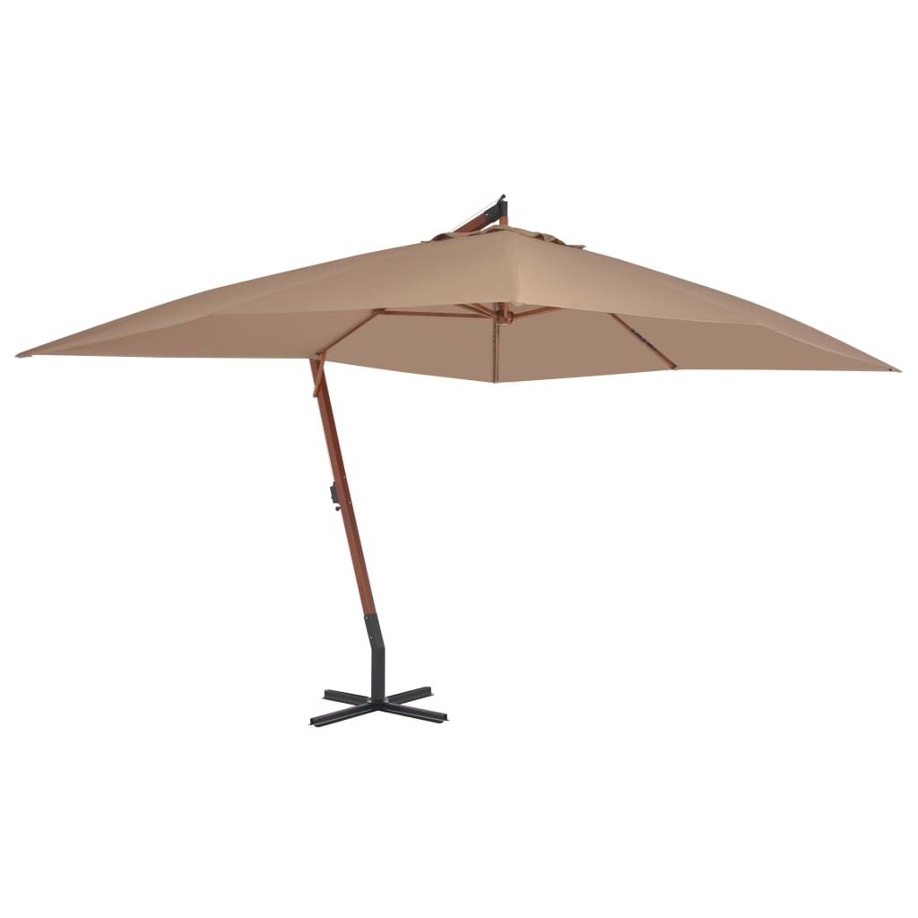 vidaXL Cantilever Umbrella Parasol Garden Outdoor Umbrella with Pully System-2