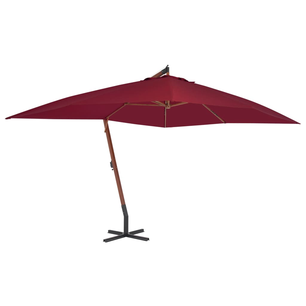 vidaXL Cantilever Umbrella Parasol Garden Outdoor Umbrella with Pully System-1