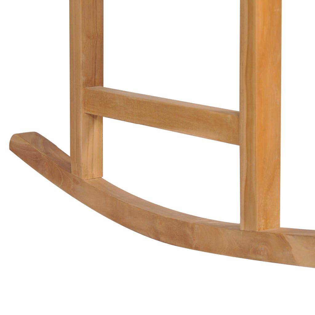 vidaXL Rocking Chair Solid Teak Wood-3