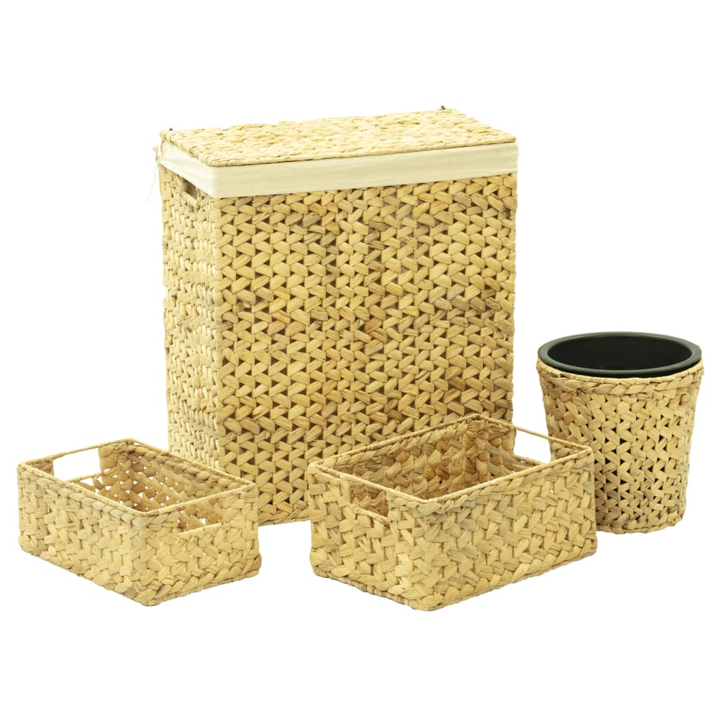 vidaXL 4 Piece Bathroom Set Water Hyacinth-1