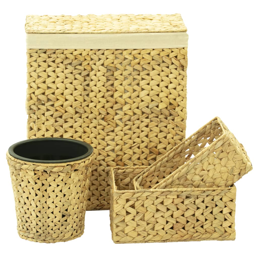 vidaXL 4 Piece Bathroom Set Water Hyacinth-3