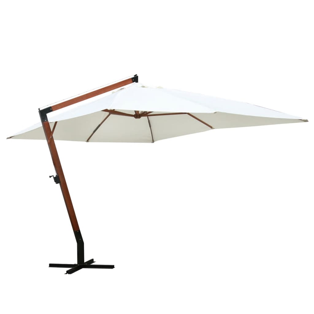 vidaXL Cantilever Umbrella Parasol Garden Outdoor Umbrella with Pully System-13