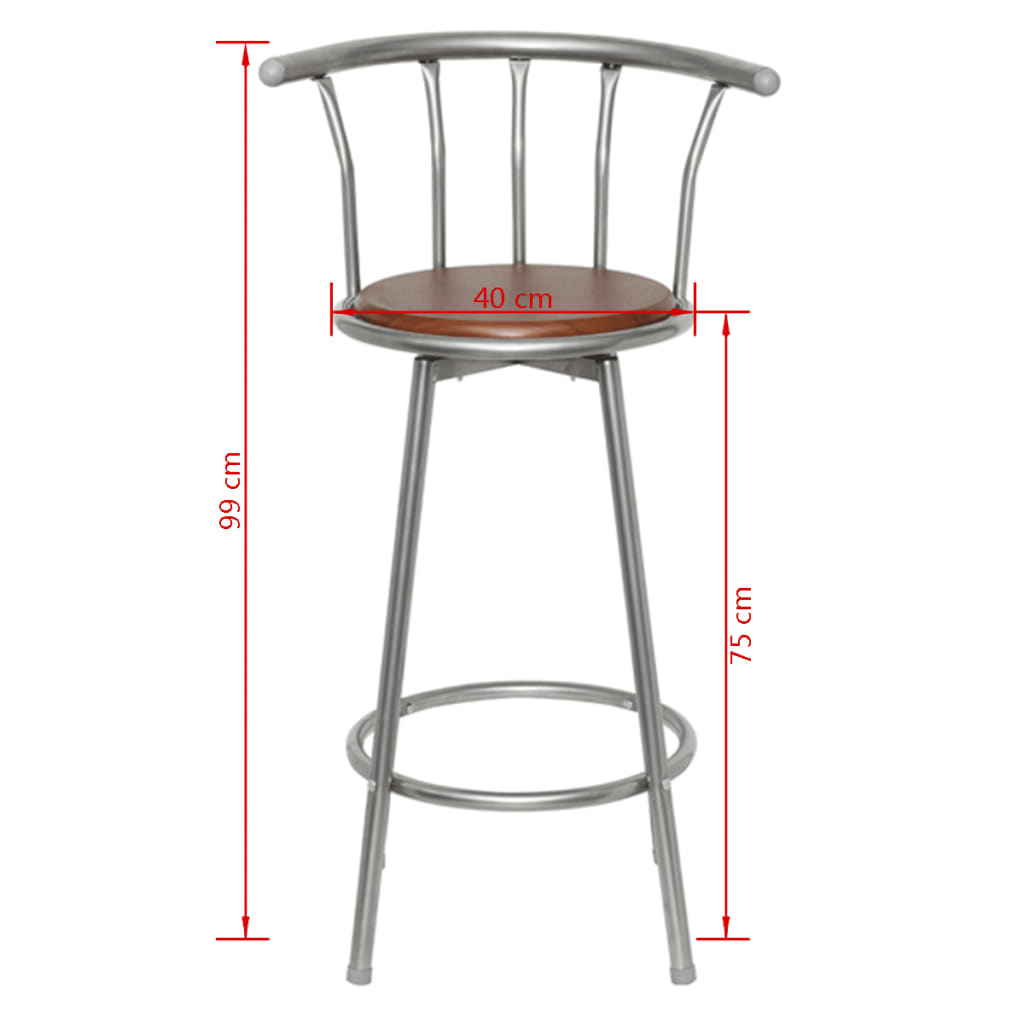 vidaXL Bar Stool Bar Seat Counter Height Island Stool for Pub Dining Rooml-3