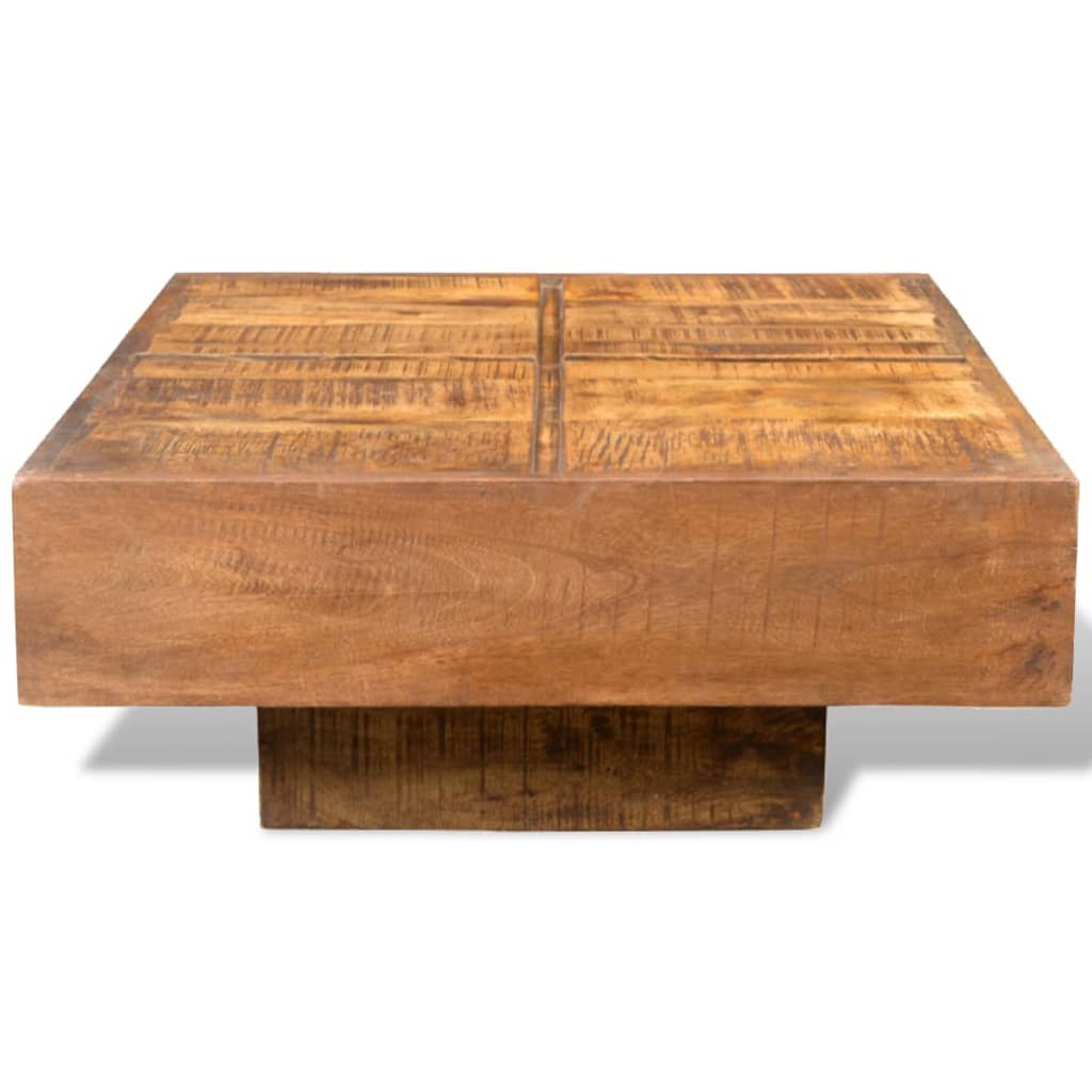 vidaXL Coffee Table Brown Square Solid Mango Wood-2