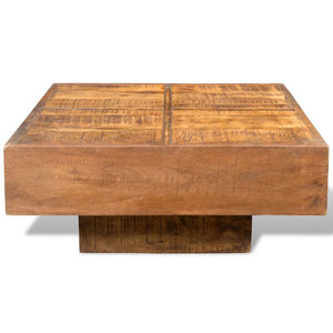 vidaXL Coffee Table Brown Square Solid Mango Wood-2