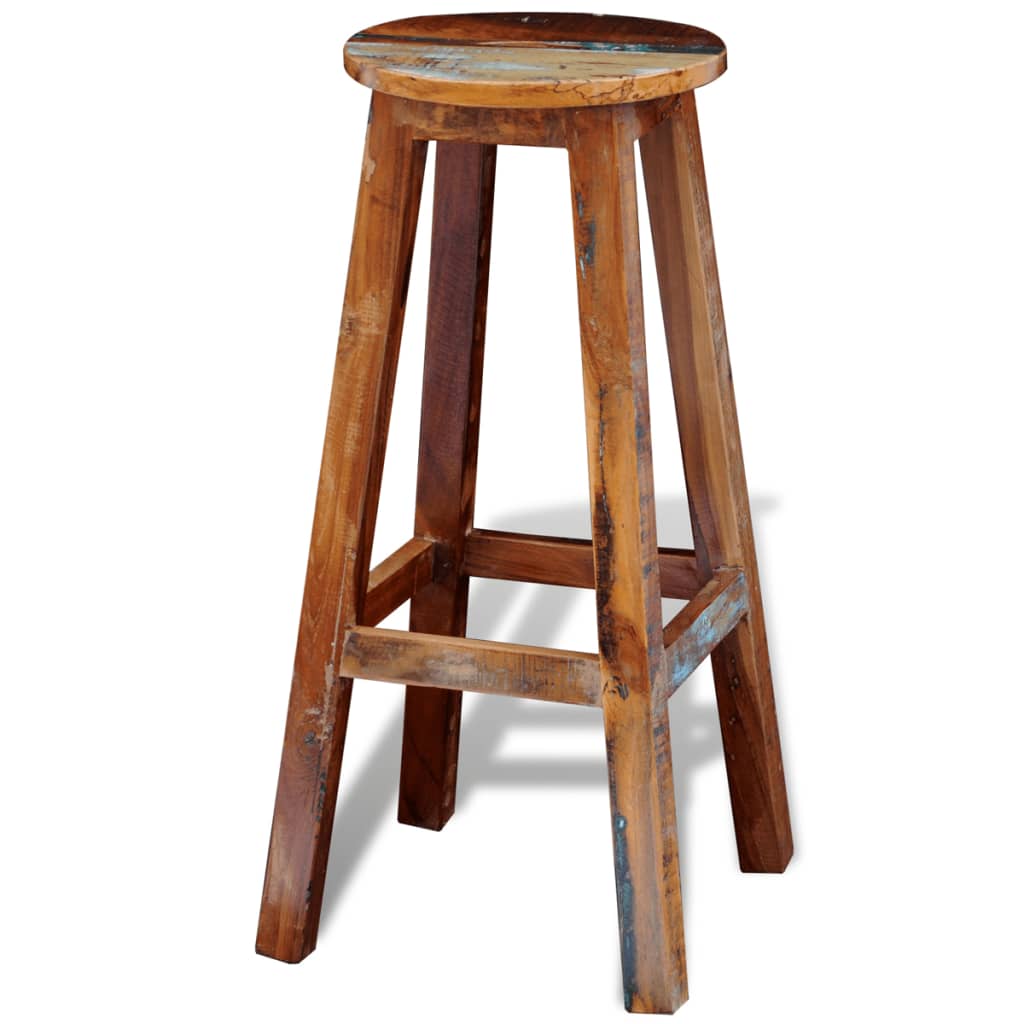 vidaXL Bar Stool Solid Reclaimed Wood-0