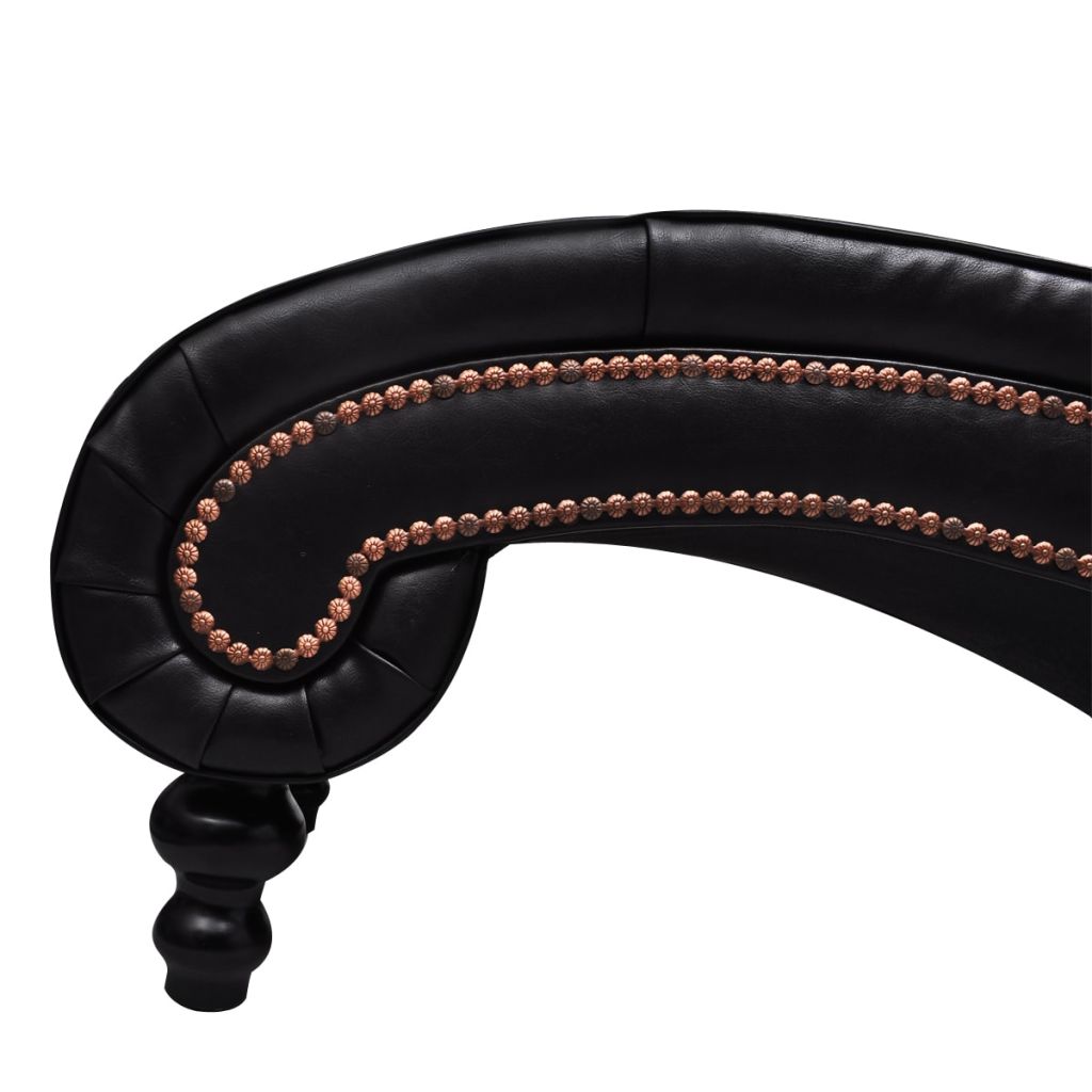 vidaXL Chaise Longue Brown Faux Leather-3